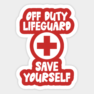 Lifeguard Off Duty Sticker